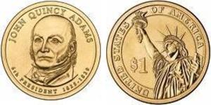 1 Dólar Estados Unidos de América (1776 - ) Níquel/Cobre John Adams (1735-1826)