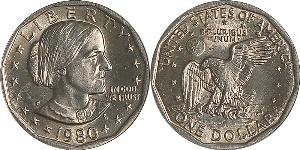 1 Dólar Estados Unidos de América (1776 - ) Níquel/Cobre Susan Brownell Anthony (1820-1906)