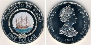 1 Dólar Islas Cook Níquel/Cobre Isabel II (1926-2022)