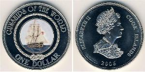 1 Dólar Islas Cook Níquel/Cobre Isabel II (1926-2022)