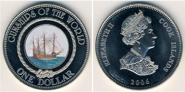 1 Dólar Islas Cook Níquel/Cobre Isabel II (1926-2022)