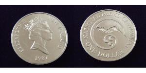1 Dólar Nueva Zelanda Níquel/Cobre Isabel II (1926-2022)