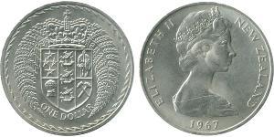 1 Dólar Nueva Zelanda Níquel/Cobre Isabel II (1926-2022)