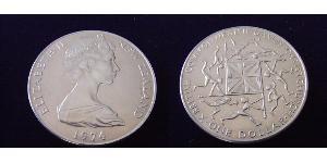 1 Dólar Nueva Zelanda Níquel/Cobre Isabel II (1926-2022)