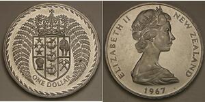 1 Dólar Nueva Zelanda Níquel/Cobre Isabel II (1926-2022)