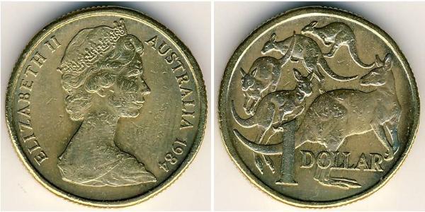 1 Dólar Australia (1939 - ) Níquel/Cobre/Aluminio Isabel II (1926-2022)