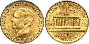 1 Dólar Estados Unidos de América (1776 - ) Oro William McKinley, Jr. (1843 - 1901)