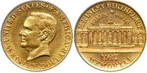 1 Dólar Estados Unidos de América (1776 - ) Oro William McKinley, Jr. (1843 - 1901)