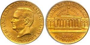 1 Dólar Estados Unidos de América (1776 - ) Oro William McKinley, Jr. (1843 - 1901)