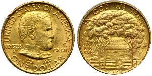 1 Dólar Estados Unidos de América (1776 - ) Oro Ulysses S. Grant (1822-1885)