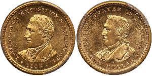 1 Dólar Estados Unidos de América (1776 - ) Oro 