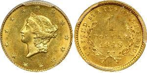 1 Dólar Estados Unidos de América (1776 - ) Oro 