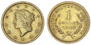 1 Dólar Estados Unidos de América (1776 - ) Oro 