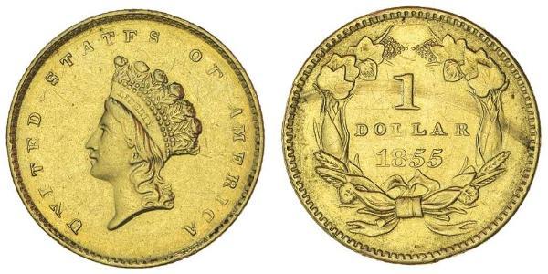 1 Dólar Estados Unidos de América (1776 - ) Oro 