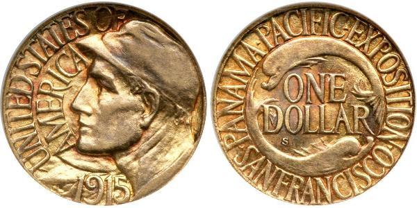 1 Dólar Estados Unidos de América (1776 - ) Oro 