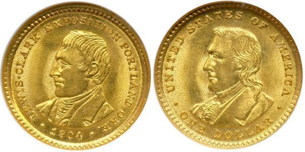 1 Dólar Estados Unidos de América (1776 - ) Oro 