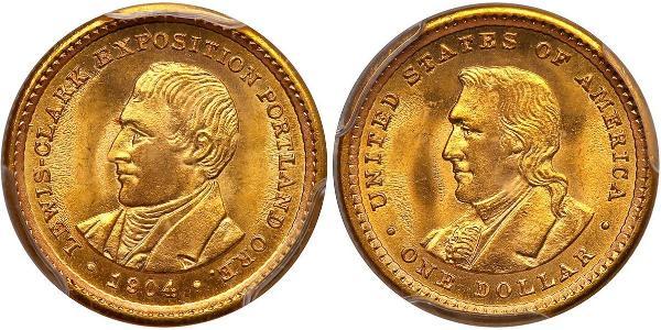 1 Dólar Estados Unidos de América (1776 - ) Oro 