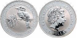 1 Dólar Australia (1939 - ) Plata Isabel II (1926-2022)