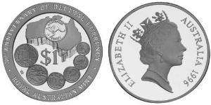 1 Dólar Australia (1939 - ) Plata Isabel II (1926-2022)