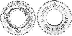 1 Dólar Australia (1939 - ) Plata Isabel II (1926-2022)