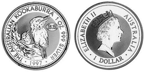 1 Dólar Australia (1939 - ) Plata Isabel II (1926-2022)