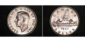 1 Dólar Canadá Plata Jorge VI (1895-1952)