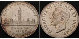 1 Dólar Canadá Plata Jorge VI (1895-1952)