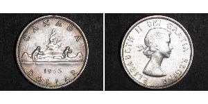 1 Dólar Canadá Plata Isabel II (1926-2022)