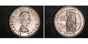 1 Dólar Canadá Plata Isabel II (1926-2022)