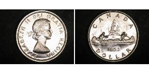 1 Dólar Canadá Plata Isabel II (1926-2022)