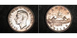 1 Dólar Canadá Plata Jorge VI (1895-1952)