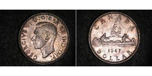 1 Dólar Canadá Plata Jorge VI (1895-1952)