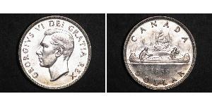 1 Dólar Canadá Plata Jorge VI (1895-1952)