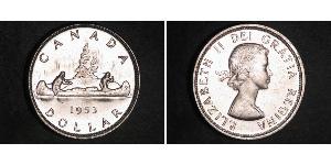 1 Dólar Canadá Plata Isabel II (1926-2022)