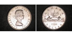 1 Dólar Canadá Plata Isabel II (1926-2022)