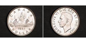 1 Dólar Canadá Plata Jorge VI (1895-1952)