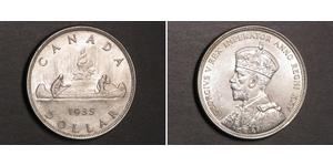 1 Dólar Canadá Plata Jorge V (1865-1936)