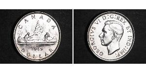 1 Dólar Canadá Plata Jorge VI (1895-1952)