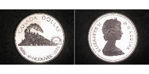 1 Dólar Canadá Plata Isabel II (1926-2022)