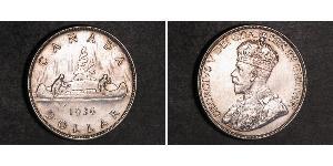 1 Dólar Canadá Plata Jorge V (1865-1936)