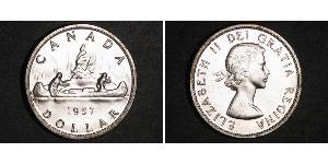 1 Dólar Canadá Plata Isabel II (1926-2022)