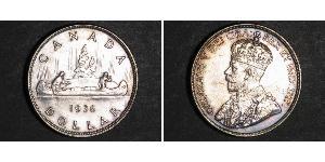 1 Dólar Canadá Plata Jorge V (1865-1936)