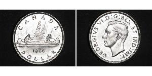 1 Dólar Canadá Plata Jorge VI (1895-1952)