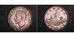 1 Dólar Canadá Plata Jorge VI (1895-1952)