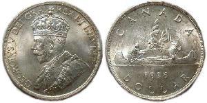 1 Dólar Canadá Plata Jorge V (1865-1936)