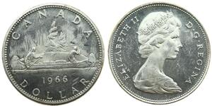 1 Dólar Canadá Plata Isabel II (1926-2022)