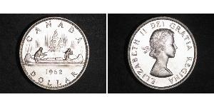 1 Dólar Canadá Plata Isabel II (1926-2022)