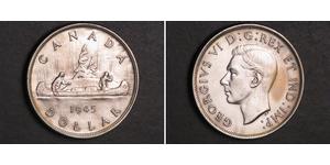 1 Dólar Canadá Plata Jorge VI (1895-1952)