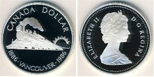 1 Dólar Canadá Plata Isabel II (1926-2022)