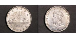 1 Dólar Canadá Plata Jorge V (1865-1936)